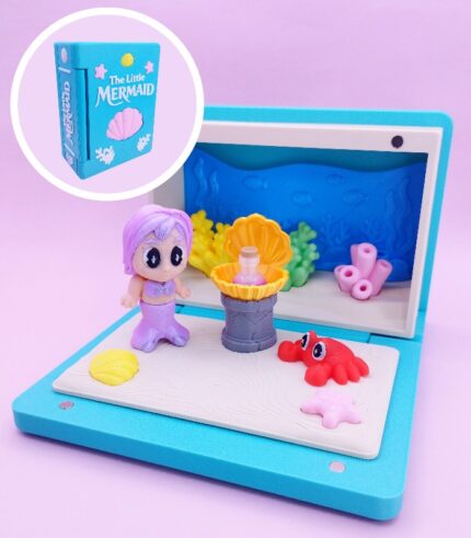 The Little Mermaid Storybook Diorama (STL)