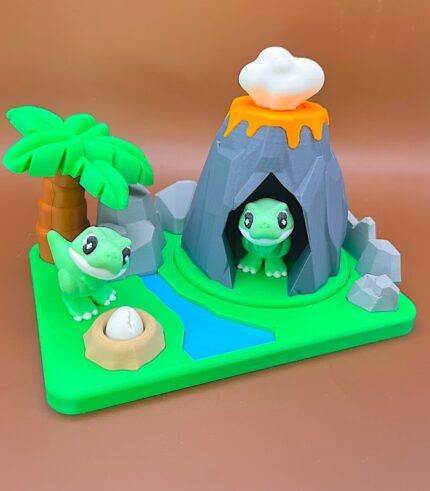 Baby T-Rex Playset | 3D Printable Files (STL, 3MF)