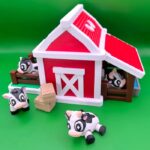 Flexi Cow with Portable Barn STL, 3MF