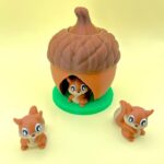 Squirrel Acorn Podlin playset printable
