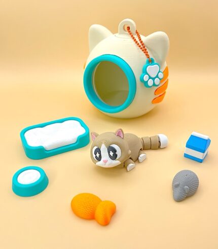 Flexi Kitty – Cat Carrier Playset | STL, 3MF