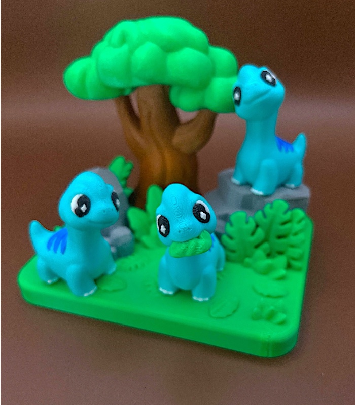 Photoroom_20260801_105336 Baby Brachiosaurus with Jungle Showcase | 3D Printable Files (STL, 3MF) - Image 1